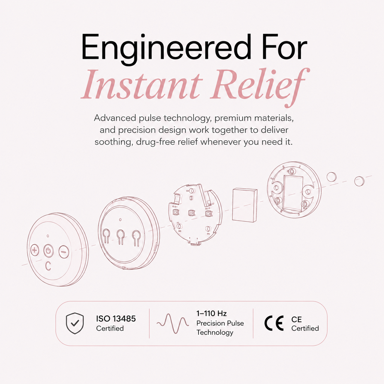 CrampEase™ 2.0 – Portable Heating & Massage Relief for Period Cramps