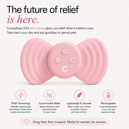CrampEase™ 2.0 – Portable Heating & Massage Relief for Period Cramps