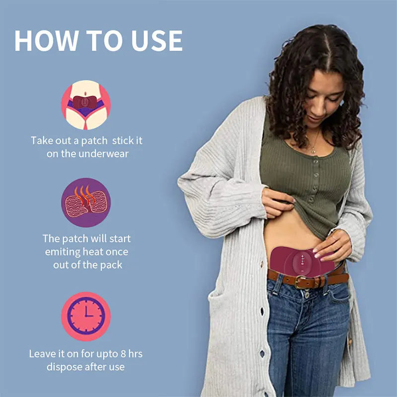 CrampEase™ 2.0 – Portable Heating & Massage Relief for Period Cramps