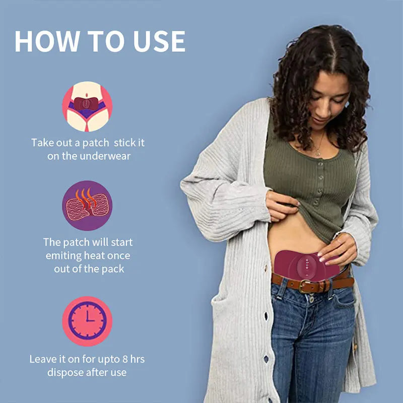 CrampEase™ 2.0 – Portable Heating & Massage Relief for Period Cramps